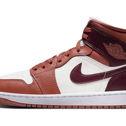 Air Jordan 1 Mid Dusty Peach Night Maroon