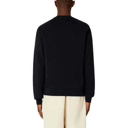 Model back view of Ami Paris Ami De Coeur Black Sweatshirt