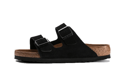 Birkenstock Arizona Suede Leather Soft Footbed Black