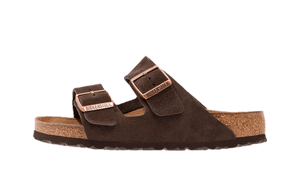 Birkenstock Arizona Suede Leather Soft Footbed Mocha