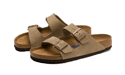 Birkenstock Arizona Suede Leather Soft Footbed Taupe