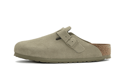 Birkenstock Boston Suede Leather Faded Khaki