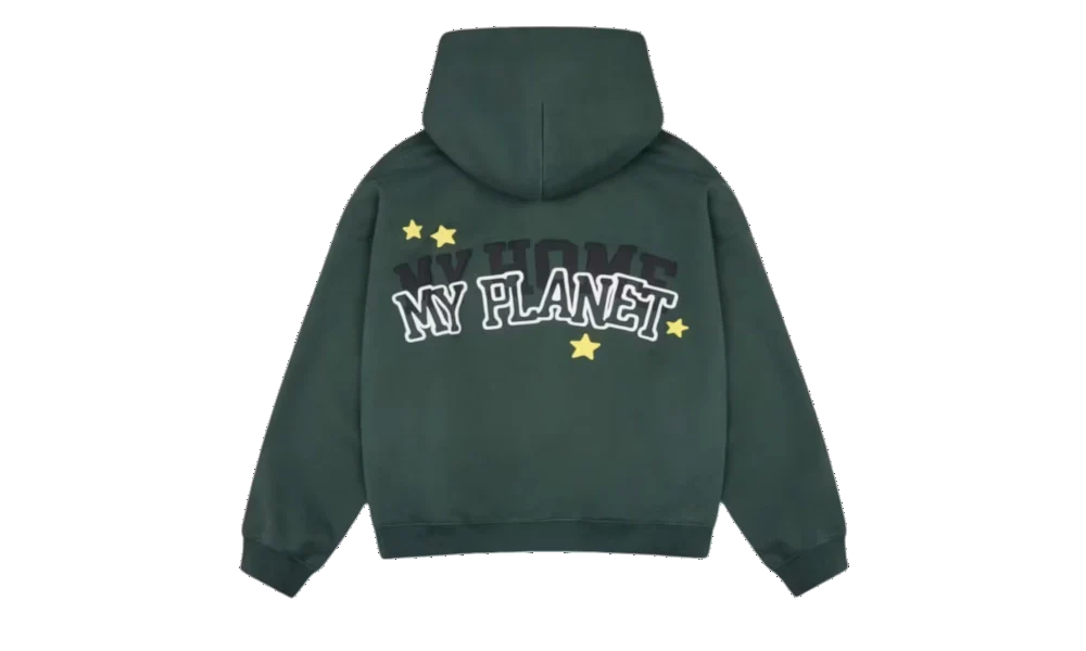 Broken Planet My Planet Zip Up Hoodie Green