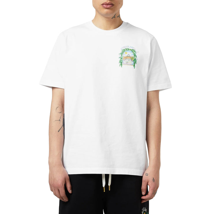 Casablanca L'Arche Tennis Club Graphic White T Shirt