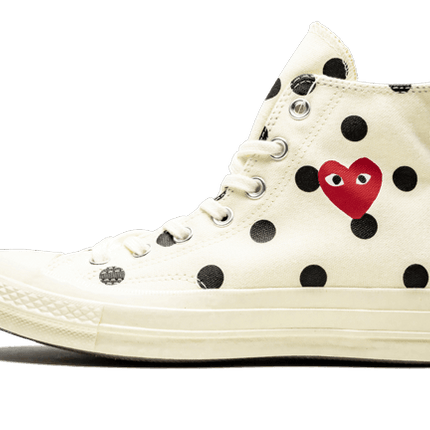 Converse Chuck Taylor All-Star 70s Hi Comme des Garçons PLAY Polka Dot White