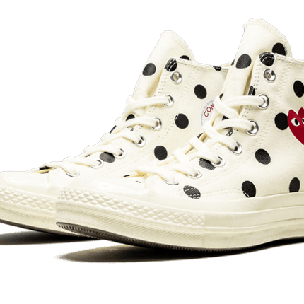 Converse Chuck Taylor All-Star 70s Hi Comme des Garçons PLAY Polka Dot White