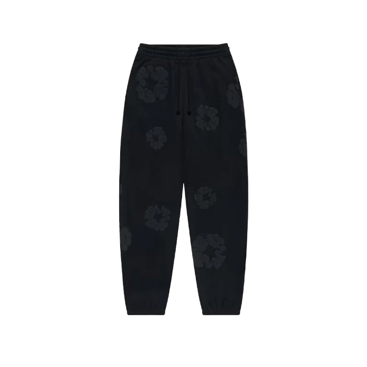Sweatpant Cotton Wreath Black Monochrome