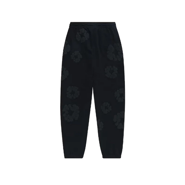 Sweatpant Cotton Wreath Black Monochrome