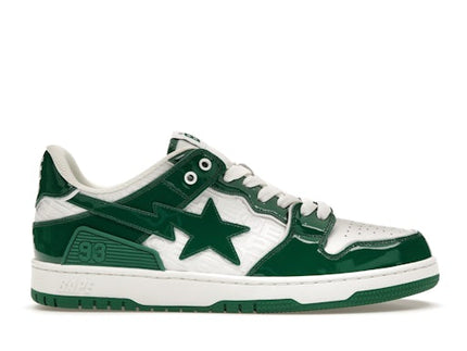 A Bathing Ape Bape SK 8 Sta Green White Patent