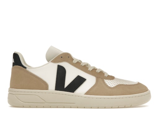 Veja V-10 Chromefree Leather White Black Sahara