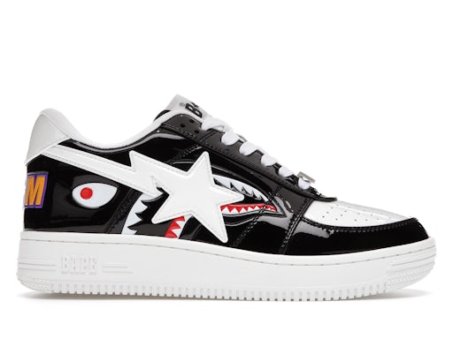 A Bathing Ape Bape Sta Low Color Block Shark Black