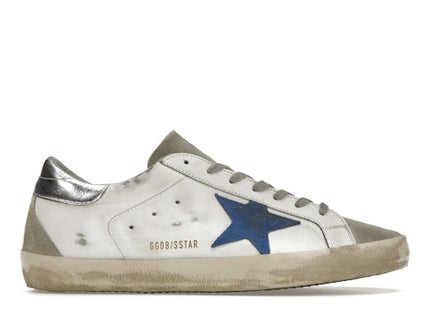 Golden Goose Super-Star White Elecctric Blue Silver