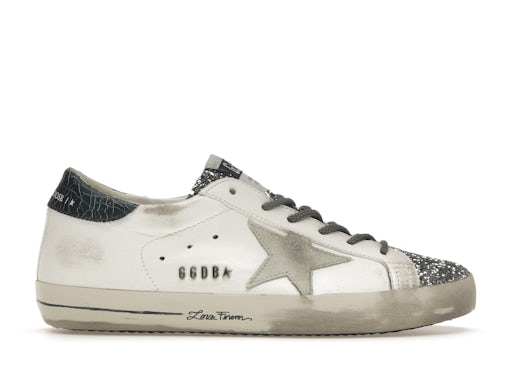 Golden Goose Super-Star Glitter Cream Silver (Women's)