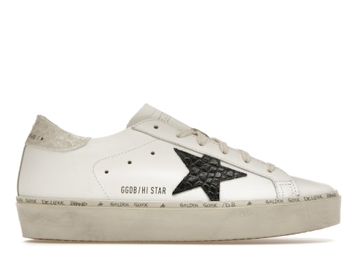 Golden Goose Hi Star White Black Star (Women's)