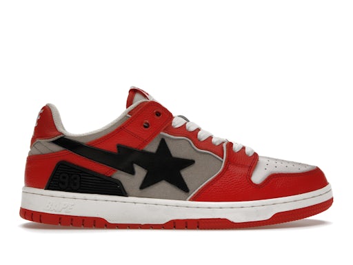 A Bathing Ape Bape SK 8 Sta Red Grey