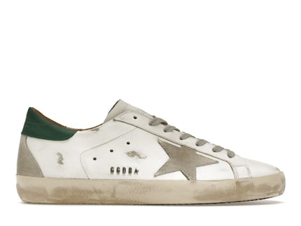 Golden Goose Super-Star White Green Grey Suede Patch