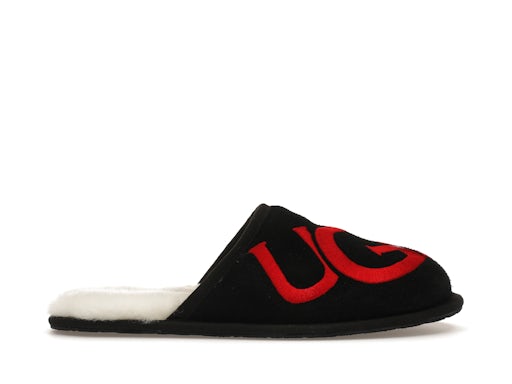 UGG Scuff Logo Slipper Black Red