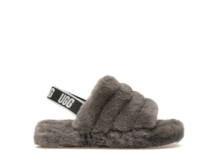 UGG Fluff Yeah Slide Charcoal (Kids)