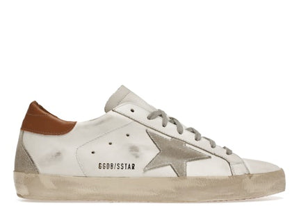 Golden Goose Super-Star White Vacchetta Tan Grey Suede Patch