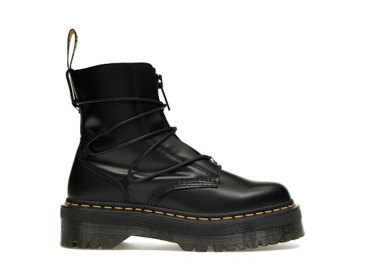 Dr. Martens Jarrick II Laced Leather Platform Boot Black Smooth Paris