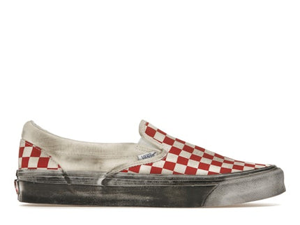 Vans Vault UA OG Classic Slip-On LXStressed Red Checkerboard