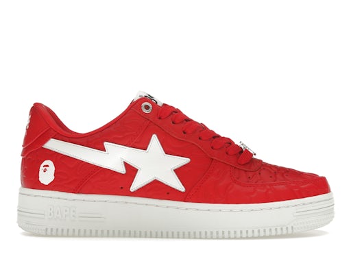 A Bathing Ape Bape Sta Low#3 Line Camo Red