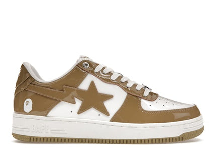 A Bathing Ape Bape Sta Patent Leather White Khaki (2023)