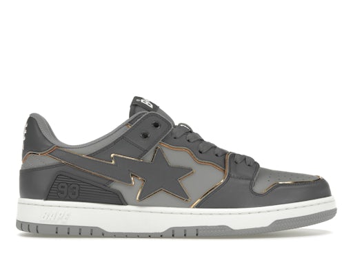 A Bathing Ape Bape SK 8 Sta Grey Gold White