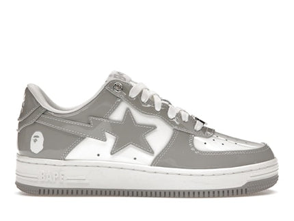 A Bathing Ape Bape Sta Patent Leather White Grey (2023)