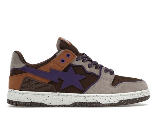 A Bathing Ape Sk 8 Sta#7 M 2 Brown Purple