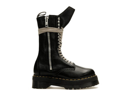 Dr. Martens 1918 Quad Leather Sole Calf Length Boot Rick Owens Black (Women's)