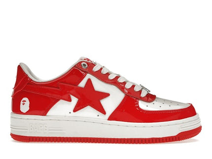 A Bathing Ape Bape Sta Patent Leather White Red (2023)