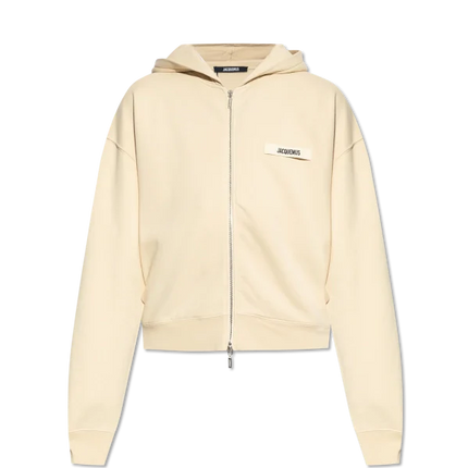Jacquemus Hoodie Gros Grain Zippé Beige