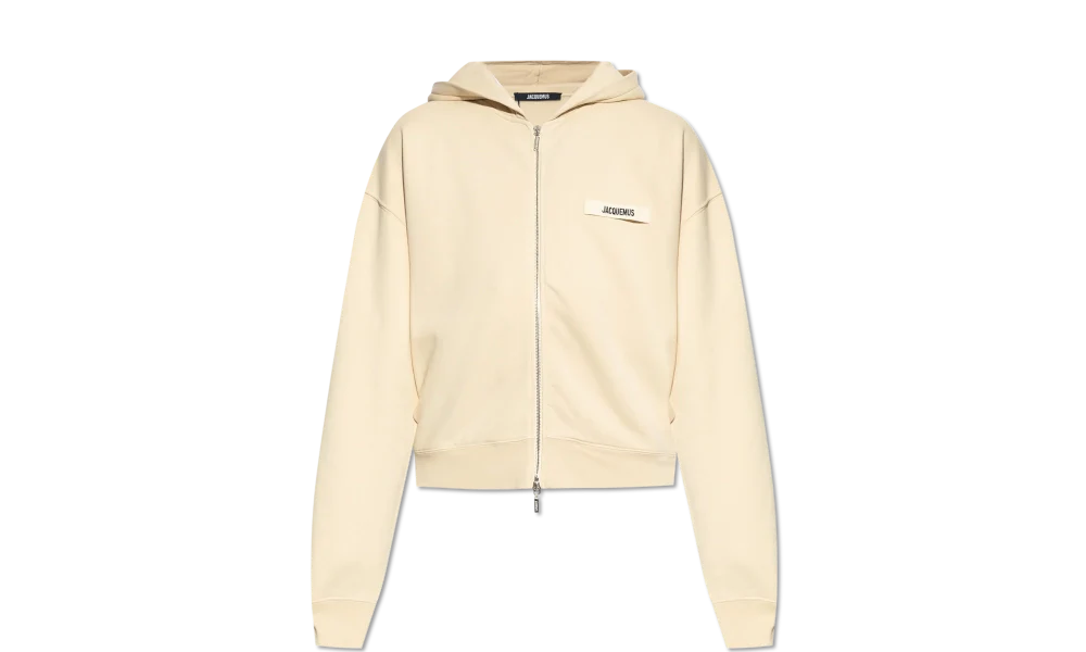 Jacquemus Hoodie Gros Grain Zippé Beige