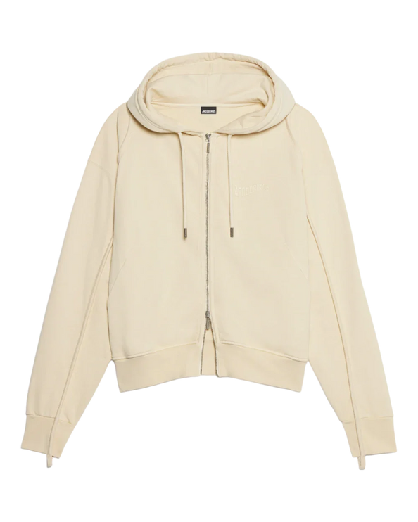 Jacquemus Le Sweater Camargue Zip Beige