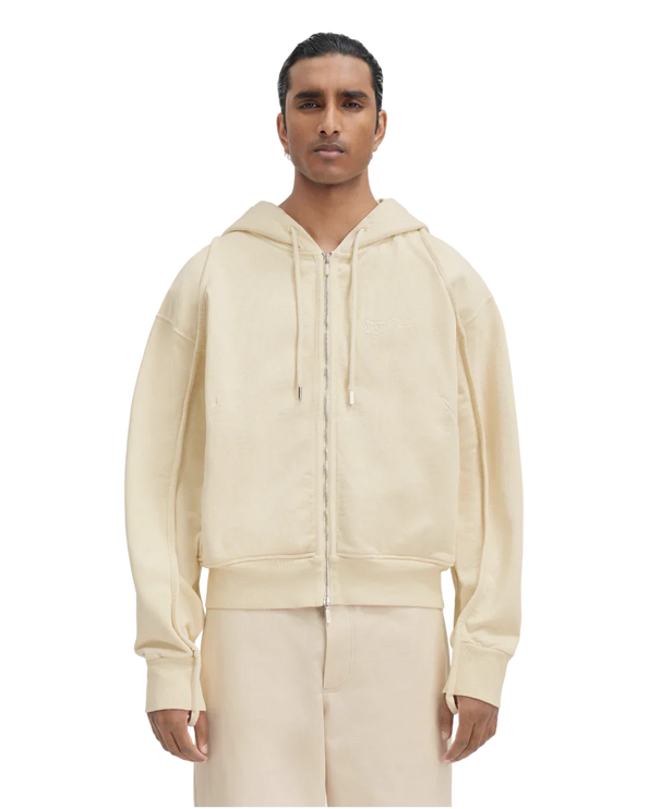Jacquemus Le Sweater Camargue Zip Beige
