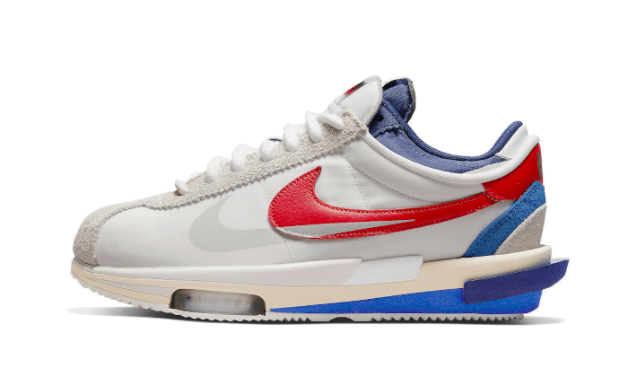 Nike Cortez 4.0 Sacai White University Red Blue