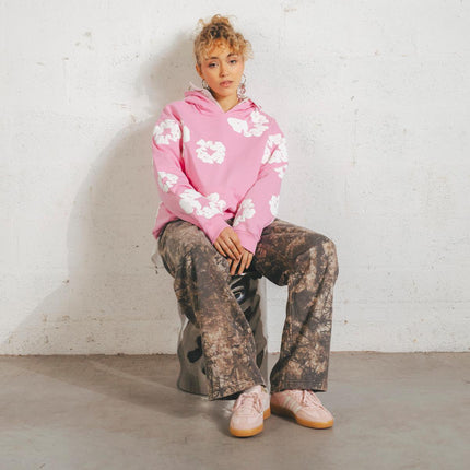 Denim Tears Hoodie The Cotton Wreath Pink