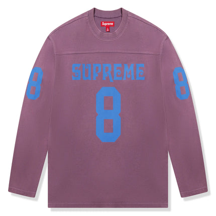 Front view of Supreme Affiliated L/S Dusty Purple Football Top