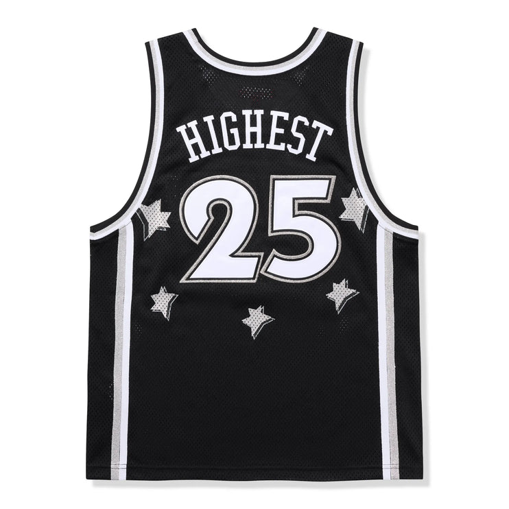 Back View of Supreme All Star Basketball Black Jersey (SS25) SS25KN32-BLACK
