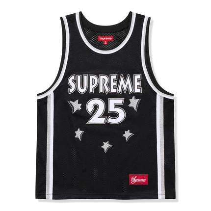 Front View of Supreme All Star Basketball Black Jersey (SS25) SS25KN32-BLACK