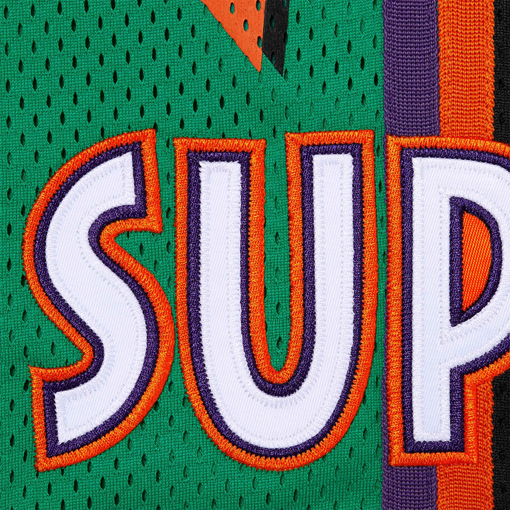 Detailed View of Supreme All Star Basketball Green Shorts (SS25) SS25SH31-GREEN