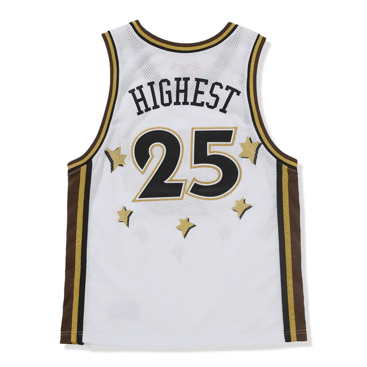 Back View of Supreme All Star Basketball White Jersey (SS25) SS25KN32