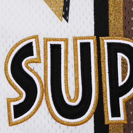 Detailed View of Supreme All Star Basketball White Shorts (SS25) SS25SH31-WHITE