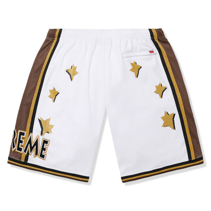 Back View of Supreme All Star Basketball White Shorts (SS25) SS25SH31-WHITE