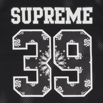 detailed view of Supreme Bandana Black Football Jersey SS25KN94 BLACK