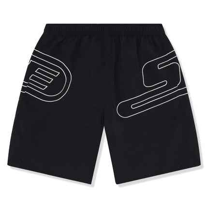 Front View of Supreme Big Logo Nylon Black Shorts SS25SH42-BLACK