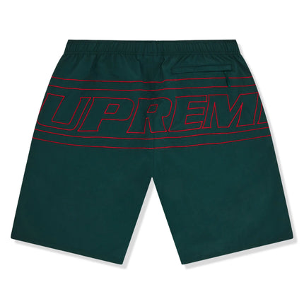 Supreme Big Logo Nylon Green Shorts