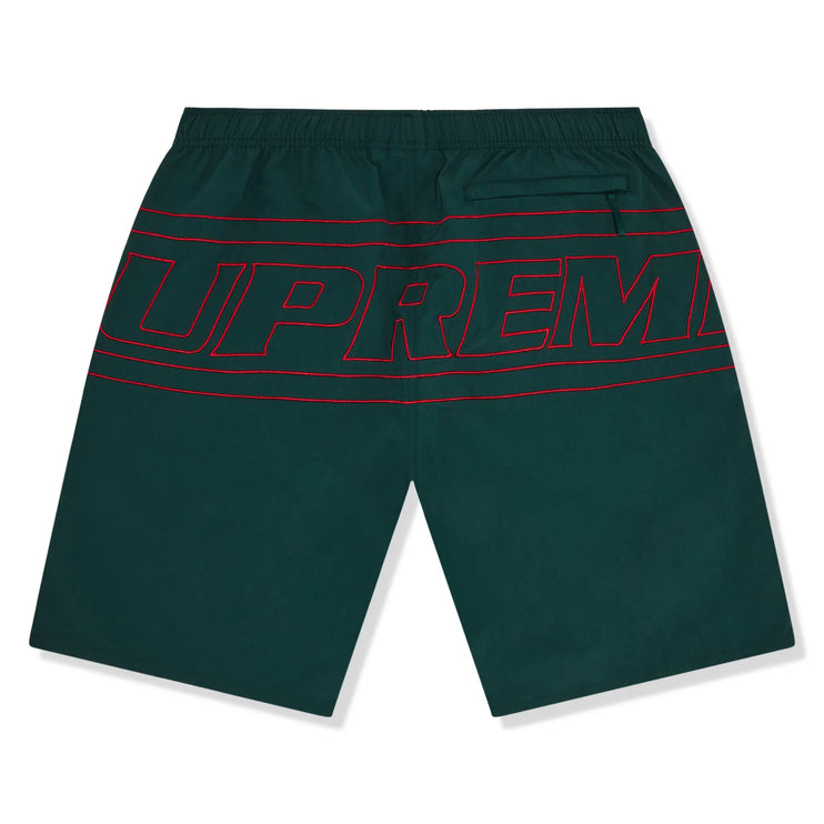 Supreme Big Logo Nylon Green Shorts