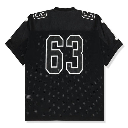 Front View of Supreme Bones Black Football Jersey FW25KN15-BLACK